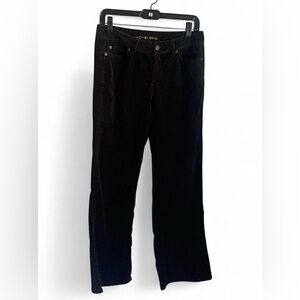 💕 Michael kors black corduroy flare pants low rise flare pants goth